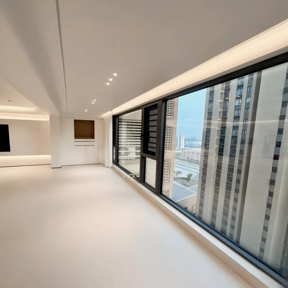 Ventana deslizante de aluminio térmico estable y pequeña prueba para edificios residenciales de gran altura