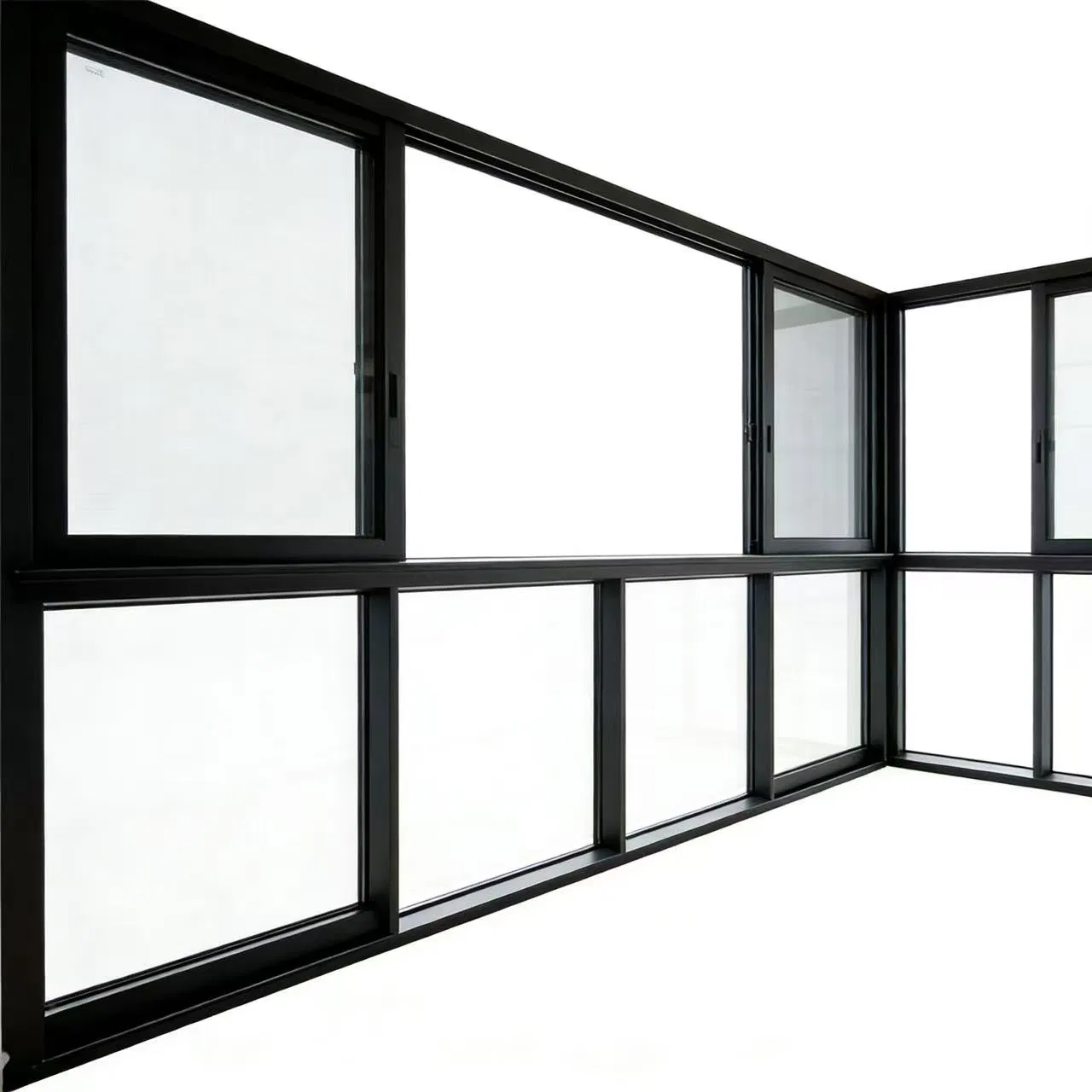 Puerta de aluminio insonorizada de diseño moderno y personalizado, producto de ahorro energético, ventanas deslizantes de aleación de aluminio vertical con triple cristal