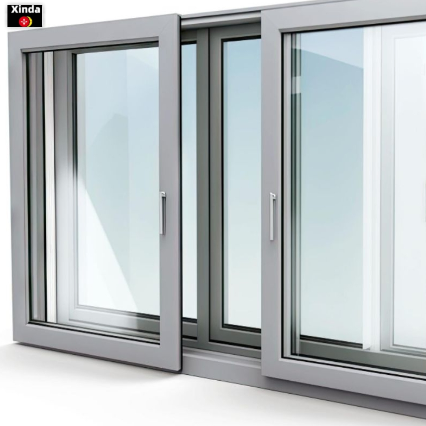 Ventanas deslizantes de aluminio de alto rendimiento y gran vista con vidrio transparente de alta demanda