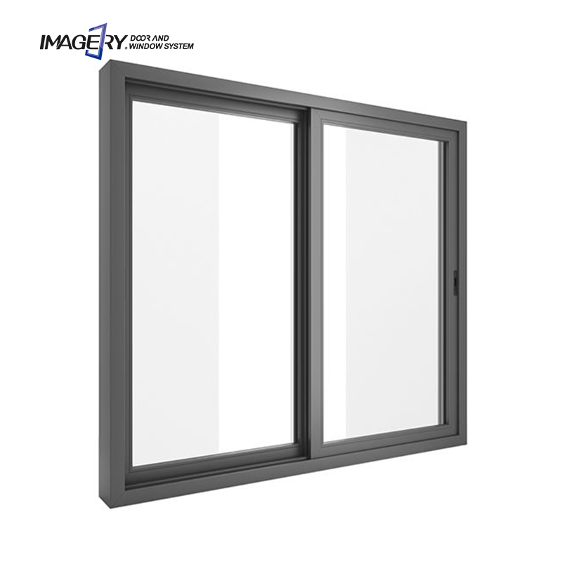 Ventanas deslizantes horizontales de aluminio para casas comerciales con reja antirrobo