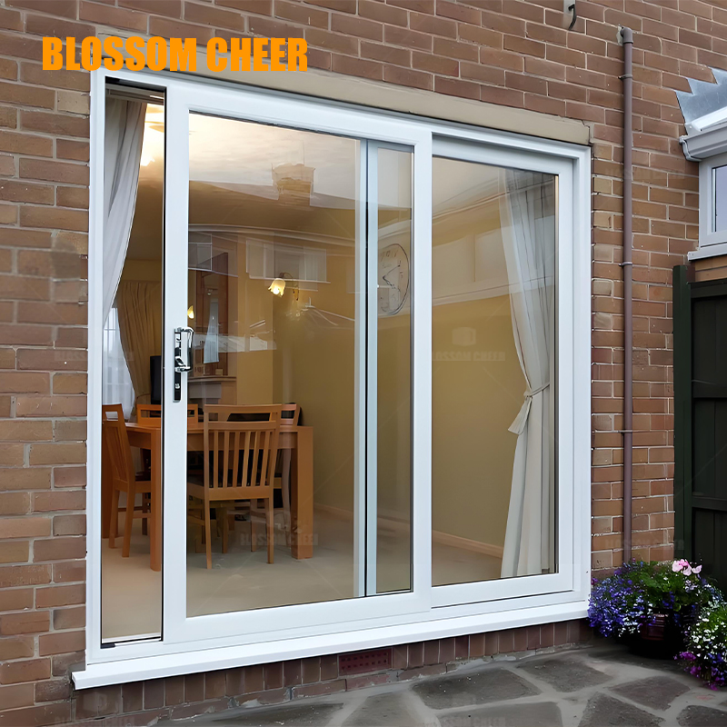 Ventana de vidrio de impacto, ventana deslizante horizontal resistente de UPVC
