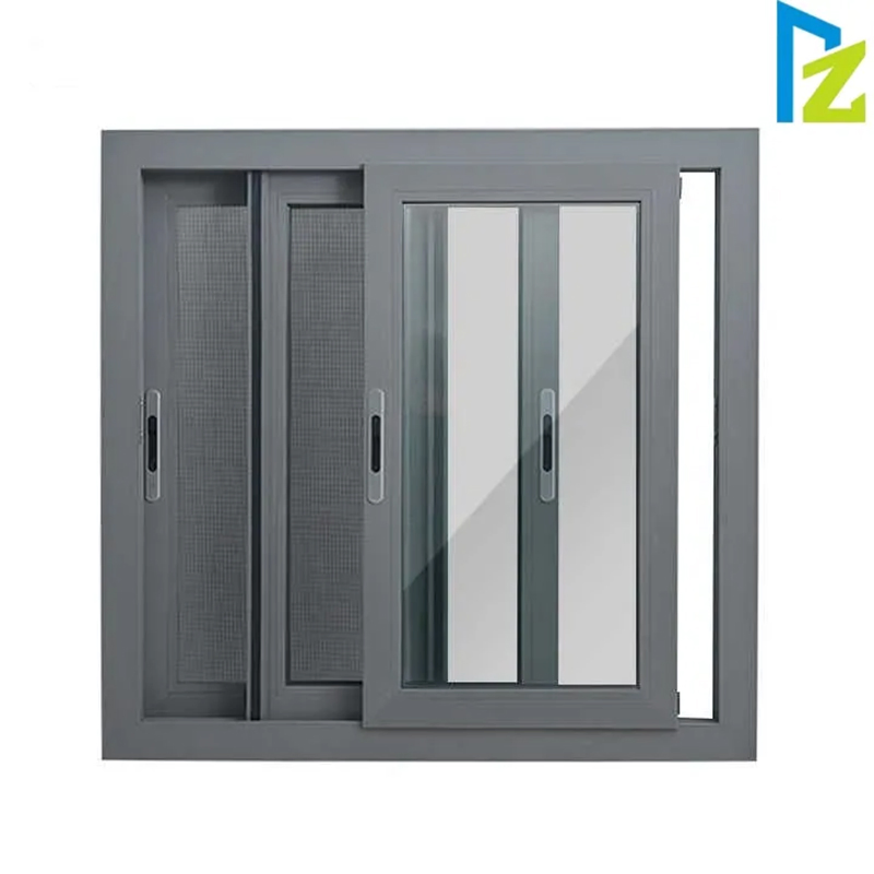 Ventana de aluminio corredera de cristal doble acristalado personalizada para viviendas