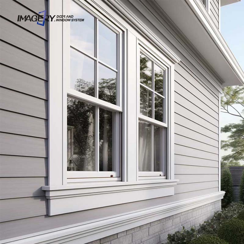Ventana de vidrio deslizante vertical de aluminio de un solo panel duradera para el hogar