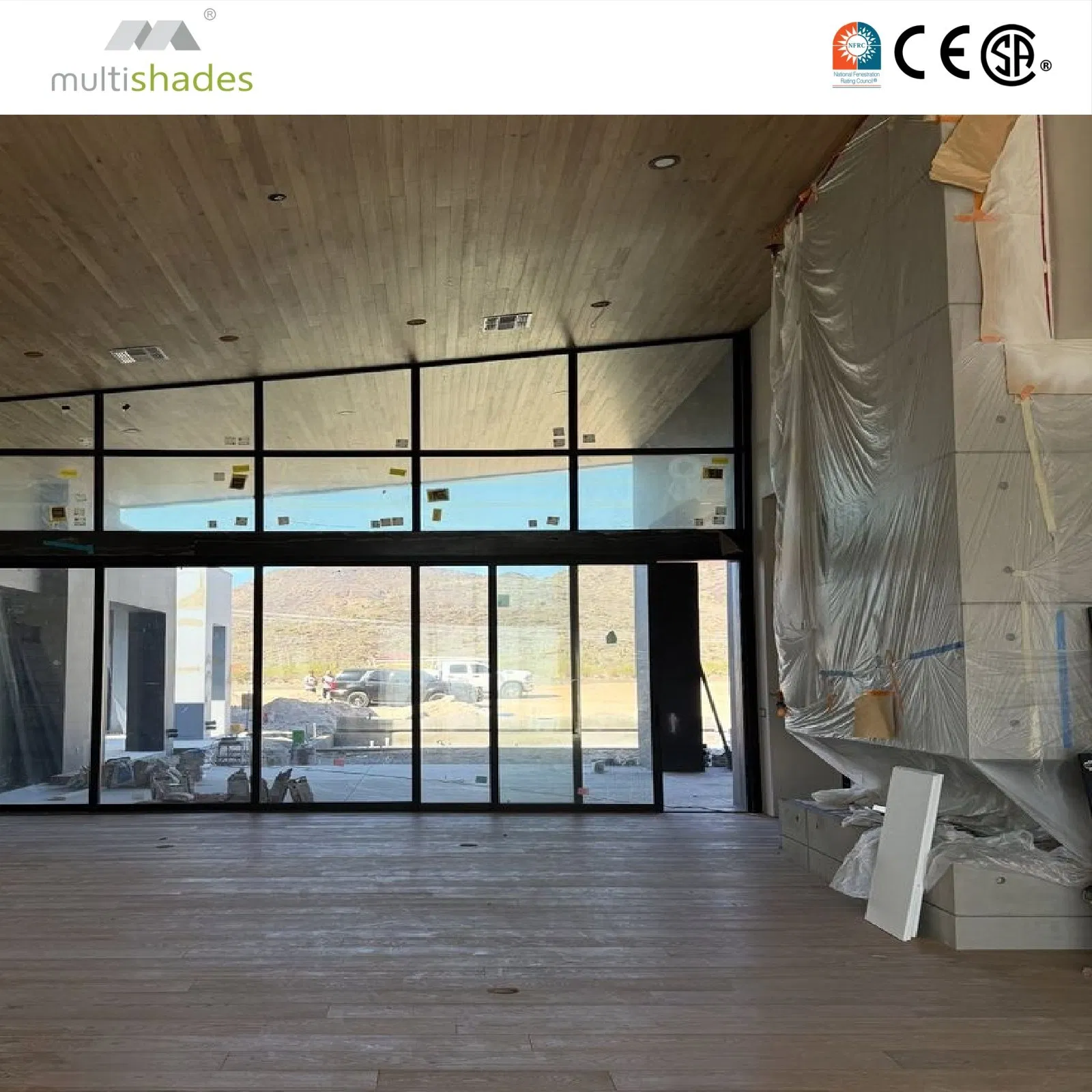 Ventana de aluminio con ruptura térmica estándar Nfrc de múltiples tonos con vidrio templado, ventana deslizante de aluminio resistente al viento