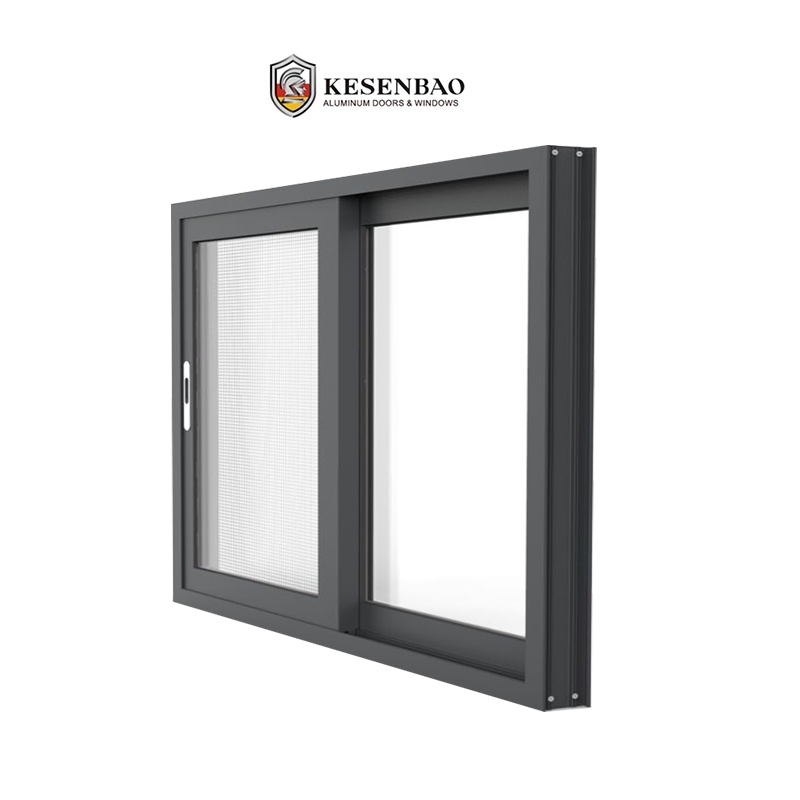 Ventana deslizante de aluminio grande con ruptura térmica de vidrio templado doble residencial en Australia