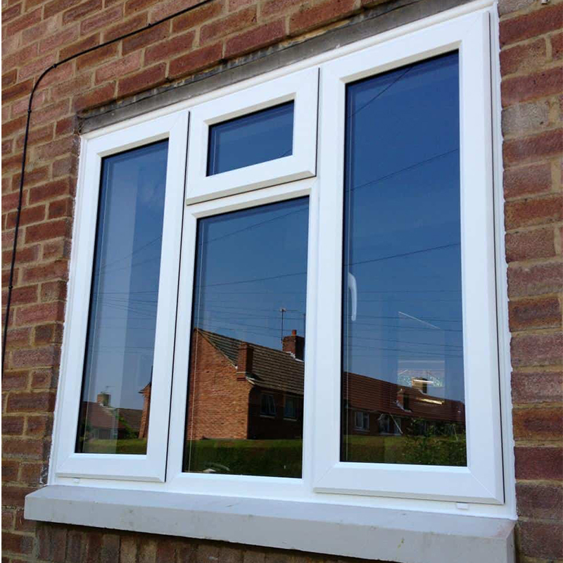 Ventana deslizante grande de vidrio Lite de cocina de WPC UPVC blanca 3