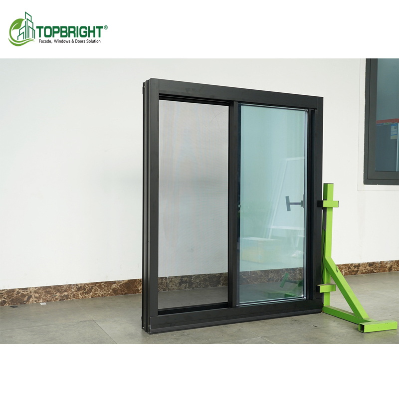 Ventanas deslizantes de aluminio con ruptura térmica y vidrio espejo de privacidad Topbright para el hogar