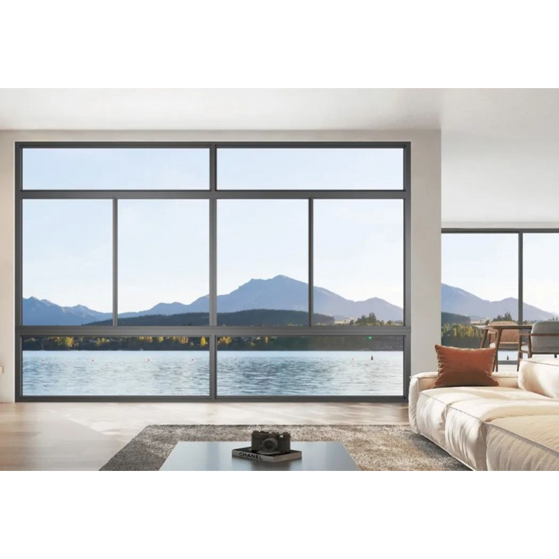Casa de Diseño Gratuito Personalización Ventana de Aluminio de Doble Cristal Ventanas Deslizantes Horizontales