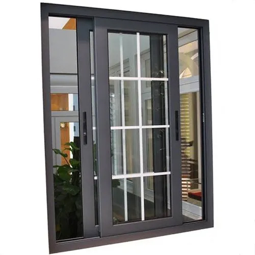 Puerta y ventana de balcón de villa con aislamiento acústico y térmico de aleación de aluminio, ventana deslizante de vidrio hueco