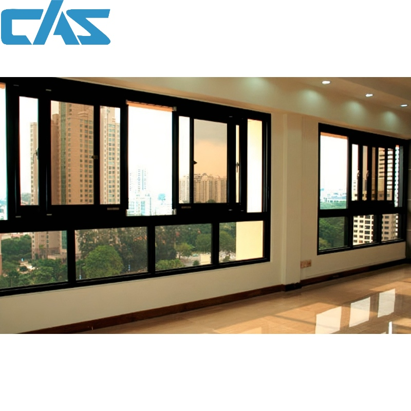 Ventana deslizante de doble cristal moderna para balcones energéticamente eficientes