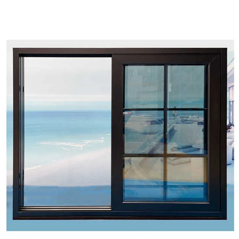 Ventana deslizante de marco de casement de vinilo de aluminio de triple panel de PVC UPVC para ahorro de energía y seguridad