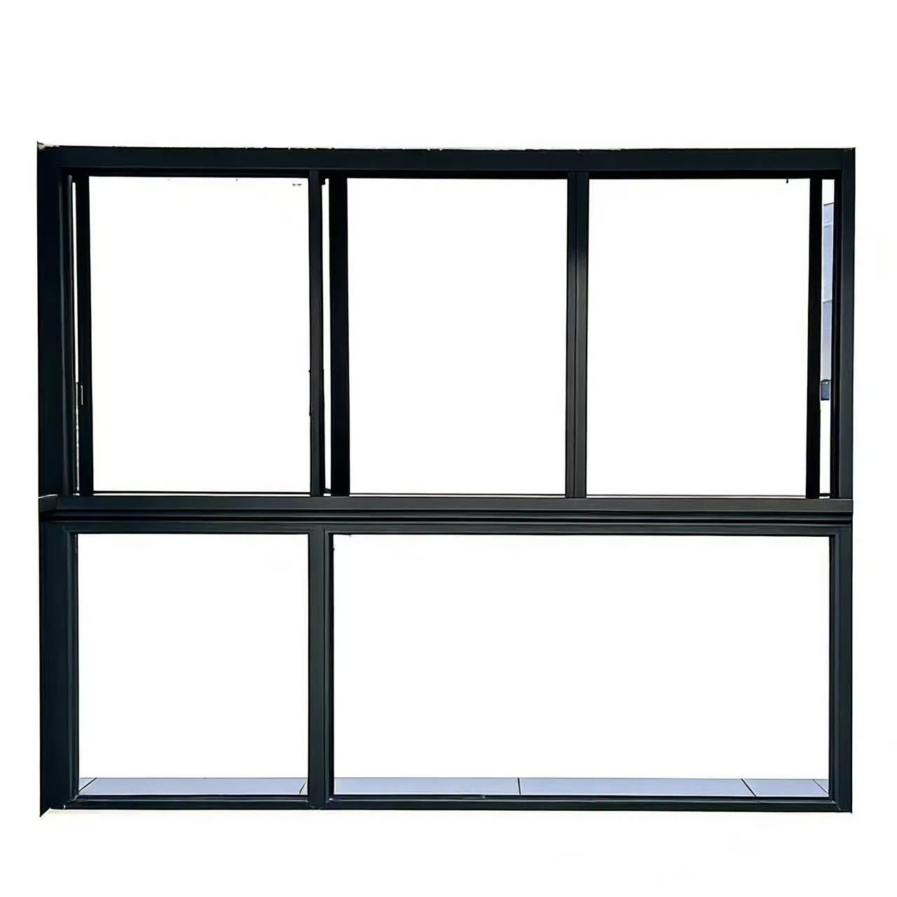 Puerta de aluminio insonorizada de diseño moderno y personalizado, producto de ahorro energético, ventanas deslizantes de aleación de aluminio vertical con triple cristal
