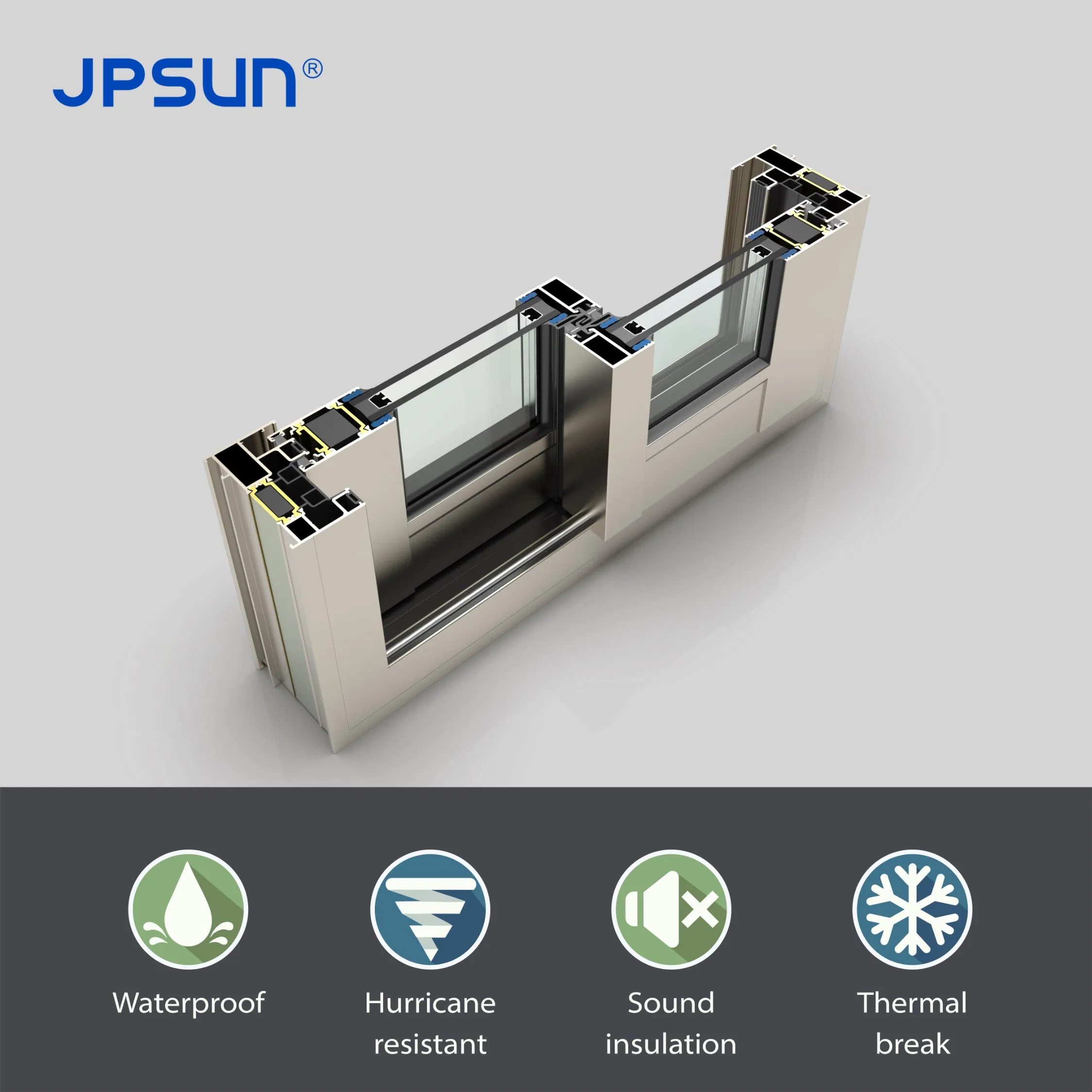 Pedido en cantidad de ventanas deslizantes de aluminio a prueba de huracanes, precios al por mayor, ventanas energéticamente eficientes