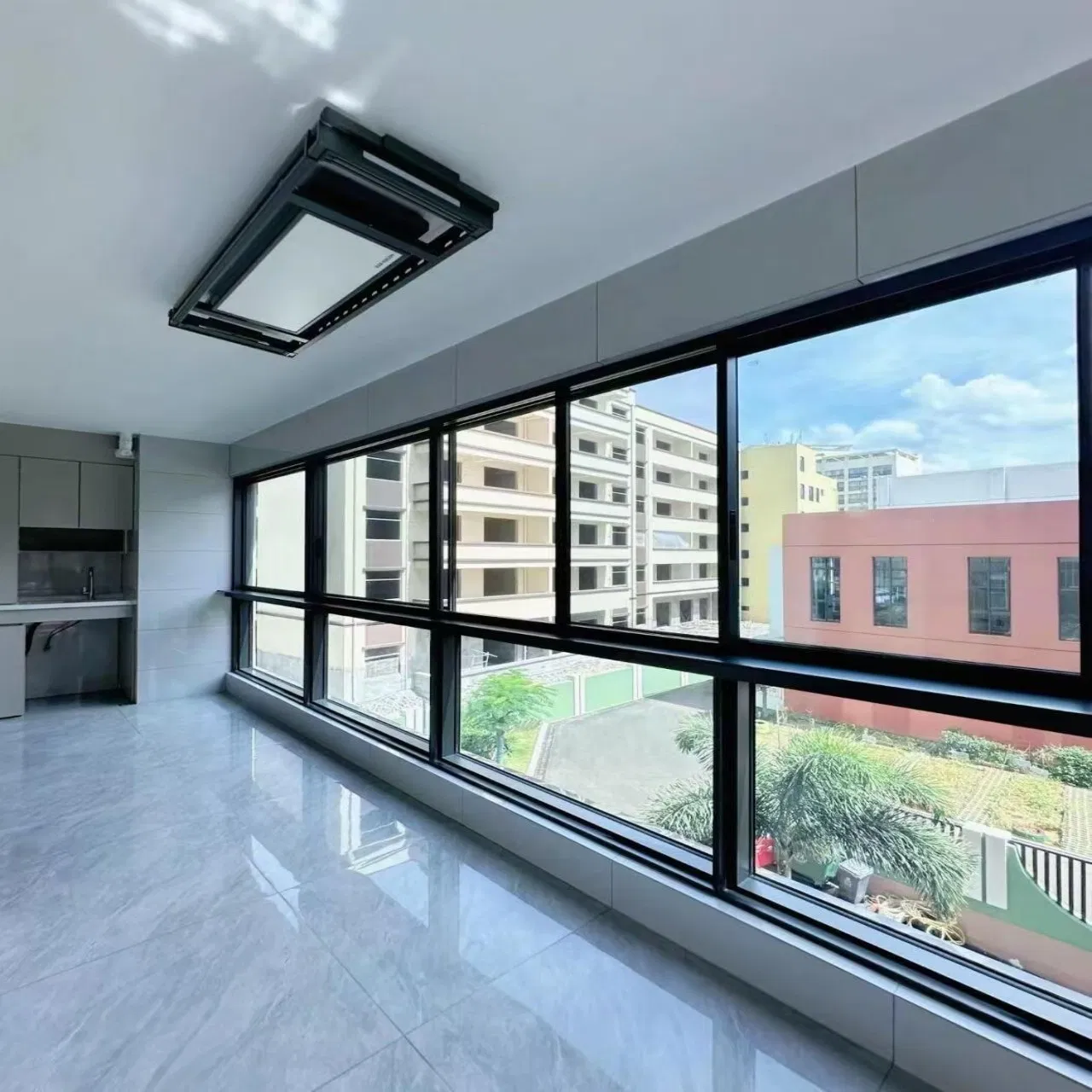 7. Accesorios deslizantes de metal de aluminio premium para ventanas de vidrio templado, ventanas de casa, seguridad vertical, recubiertos en polvo para acristalamiento de terrazas