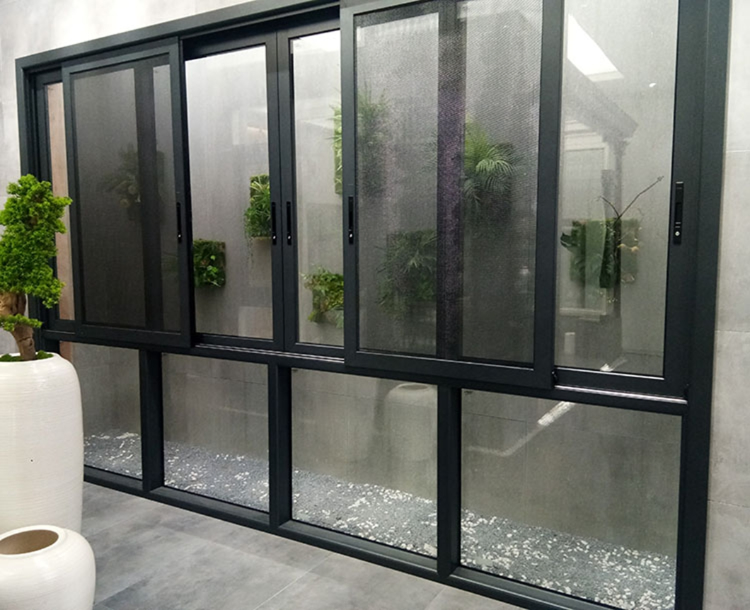 Pantallas de puertas y ventanas de aluminio, pantallas de insectos deslizantes personalizadas para ventanas, ventana de aluminio