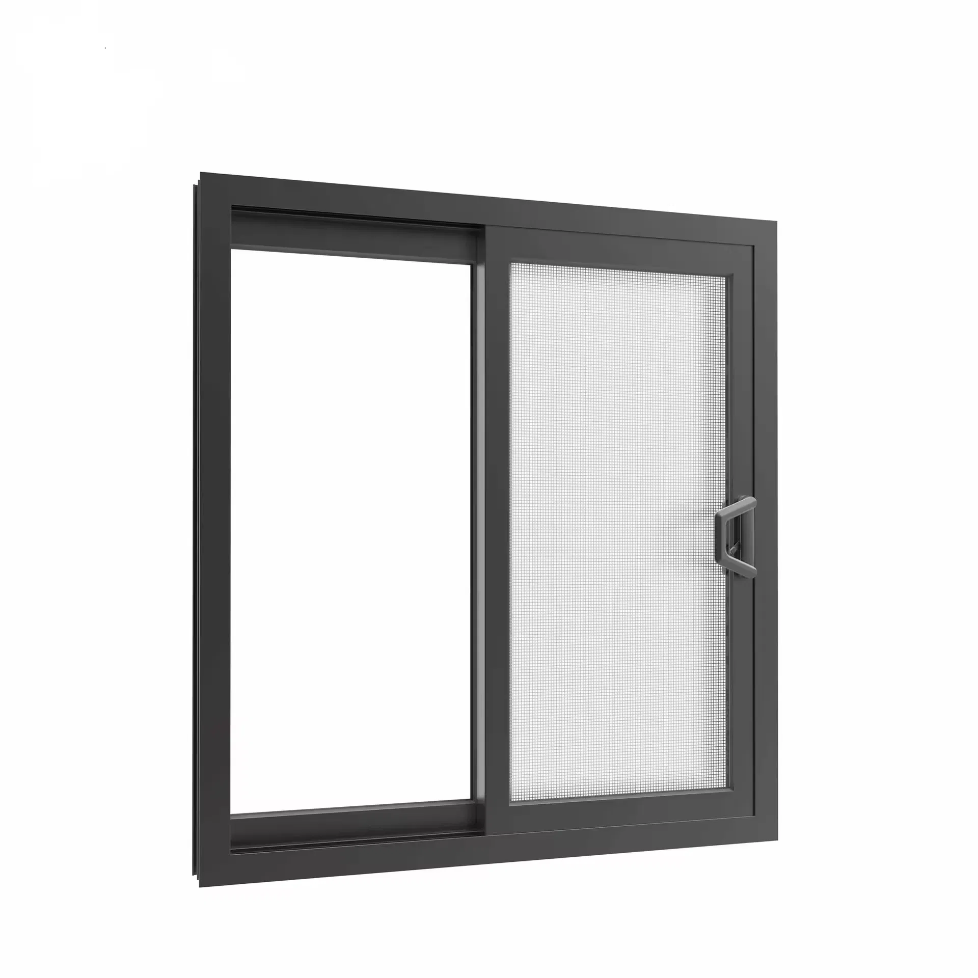 Ventana deslizante de aluminio comercial duradera con cerradura para apartamento en villa