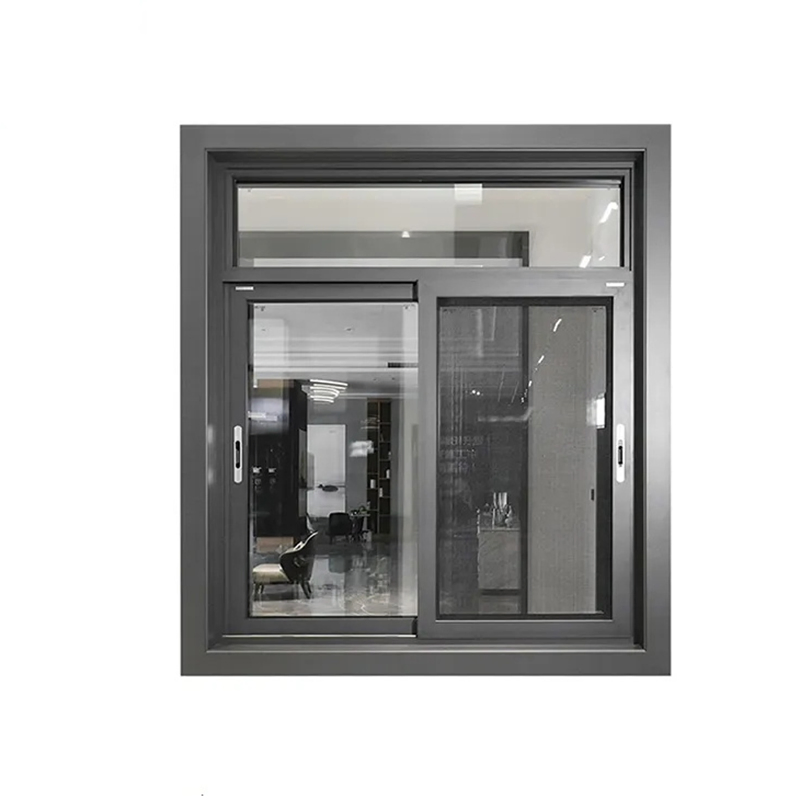Precio de fábrica ventana corredera de doble acristalamiento resistente a huracanes de aluminio