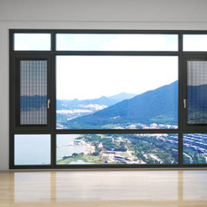 Ventana deslizante y oscilobatiente de aluminio estilo europeo con cerradura multipunto y marco de PVC de alta eficiencia energética
