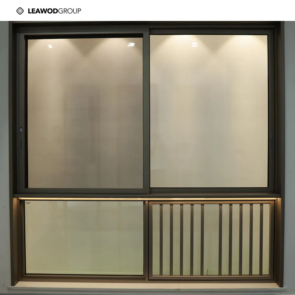 Suministro de fábrica de China de ventanas deslizantes de vidrio doble acristalado de aluminio premium con mosquitera para hogar, hotel, dormitorio y cocina