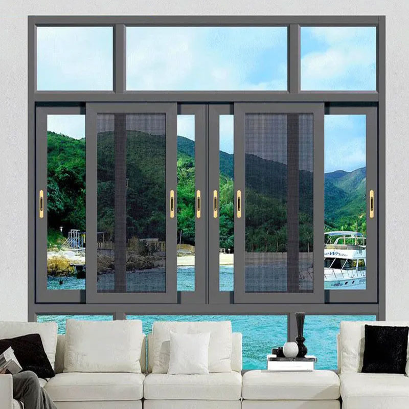 Panel de vidrio templado con bajo valor U, ventana deslizante aislada para uso residencial y comercial
