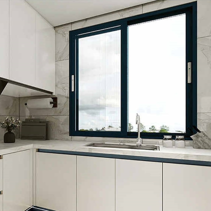 Casa de Diseño Gratuito Personalización Ventana de Aluminio de Doble Cristal Ventanas Deslizantes Horizontales