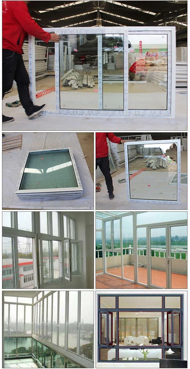 Suministro de ventanas colgantes de PVC comercial, puertas abatibles, ventanas deslizantes en China