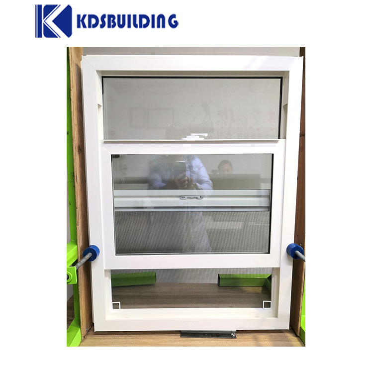 Casa Kdsbuilding Grande Deslizante Vertical Estilo Americano Plástico Vinilo PVC UPVC Ventanas de Un Solo Panel Deslizantes