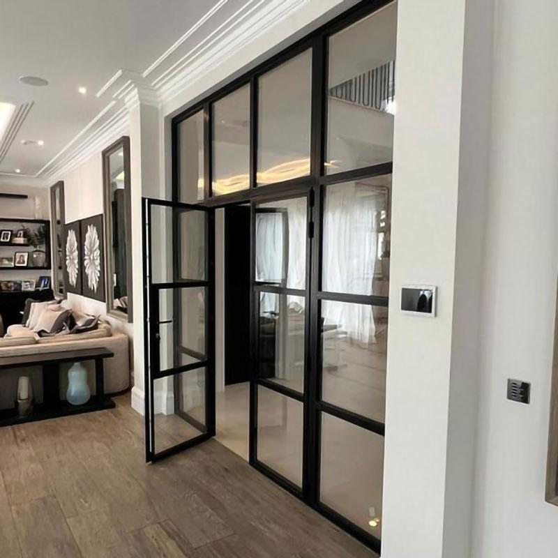 Puertas de vidrio deslizantes de acordeón con ruptura térmica, ventana plegable de aluminio