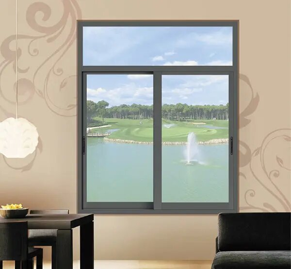 Ventana corrediza de aluminio a prueba de huracanes con vidrio doble resistente al impacto