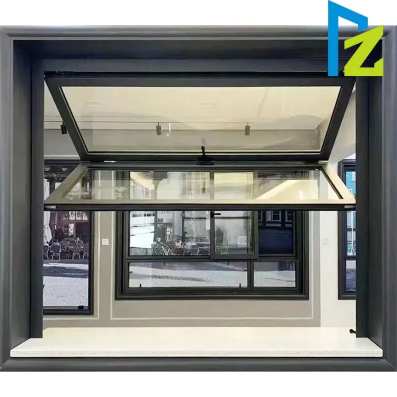 Ventana deslizante de vidrio de aluminio moderno tipo plegable para instalación en balcón de hogar