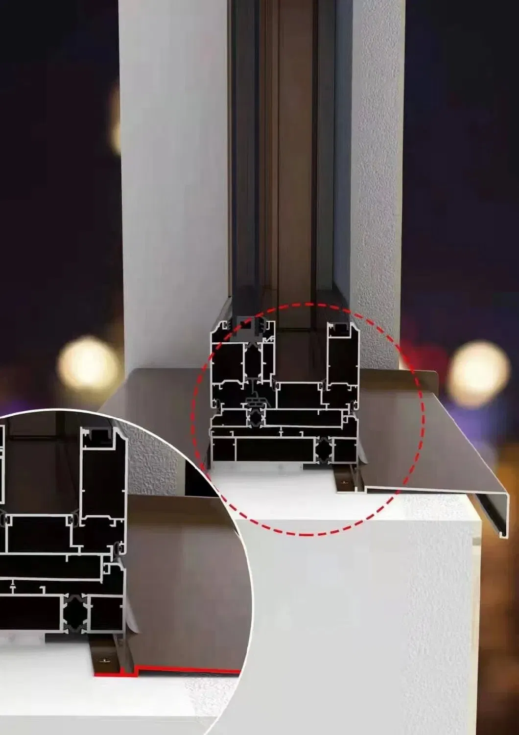 Precio de fábrica ventana corredera de doble acristalamiento resistente a huracanes de aluminio