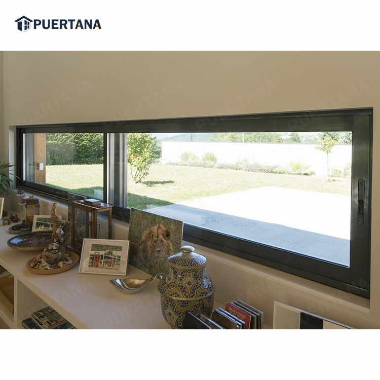 3 Ventanas deslizantes de vidrio de seguridad, reja de ventana de metal, marco de aluminio para ventana deslizante