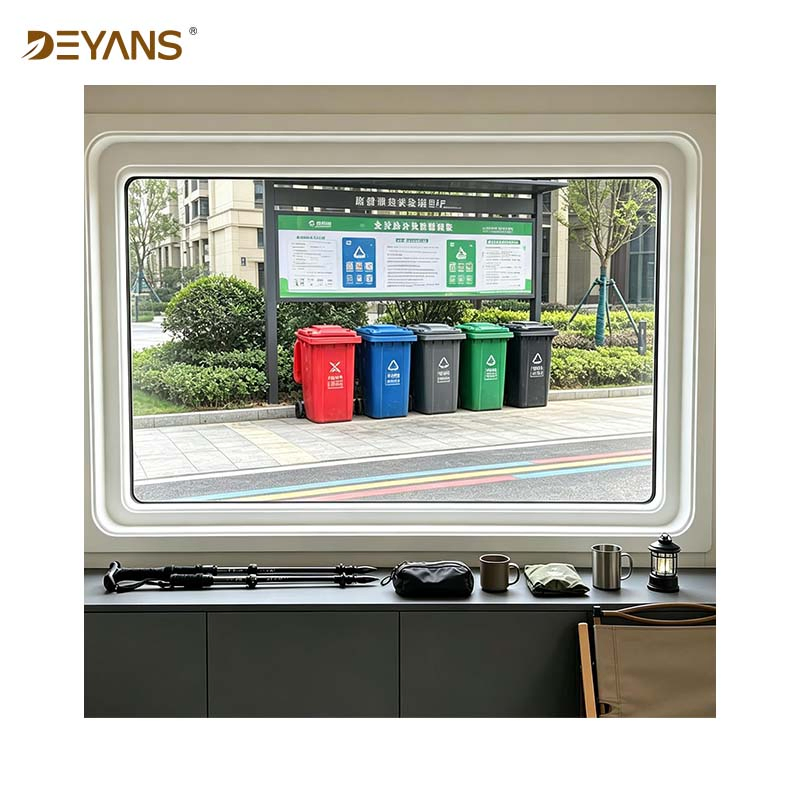 Simple Sliding Aluminum Window No Mesh Custom Balcony House Window