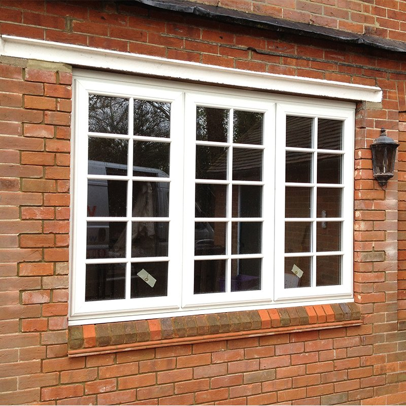 Ventana deslizante grande de vidrio Lite de cocina de WPC UPVC blanca 3