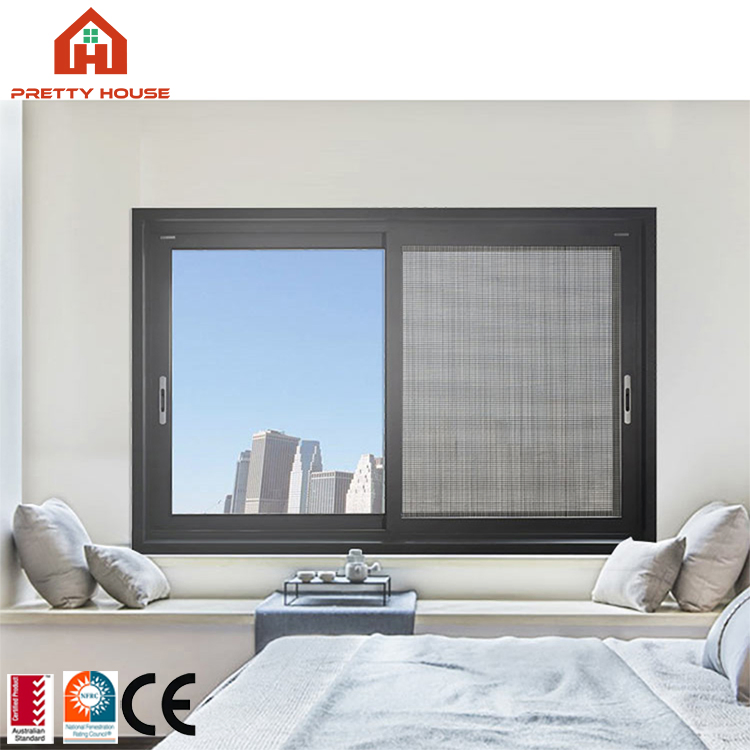 Ventanas deslizantes horizontales de aluminio para casas comerciales
