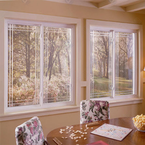 Ventana deslizante de aluminio interior de doble capa de vidrio ultra delgada con marco de aluminio de diseño moderno personalizado