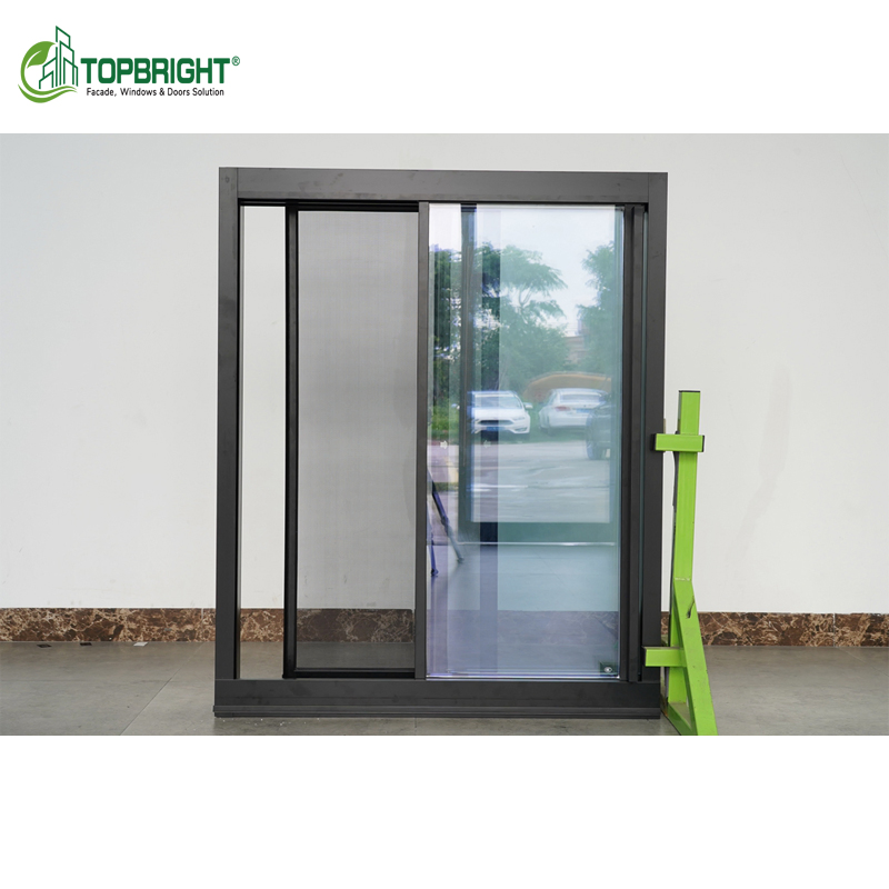 Ventanas deslizantes de aluminio con ruptura térmica y vidrio espejo de privacidad Topbright para el hogar