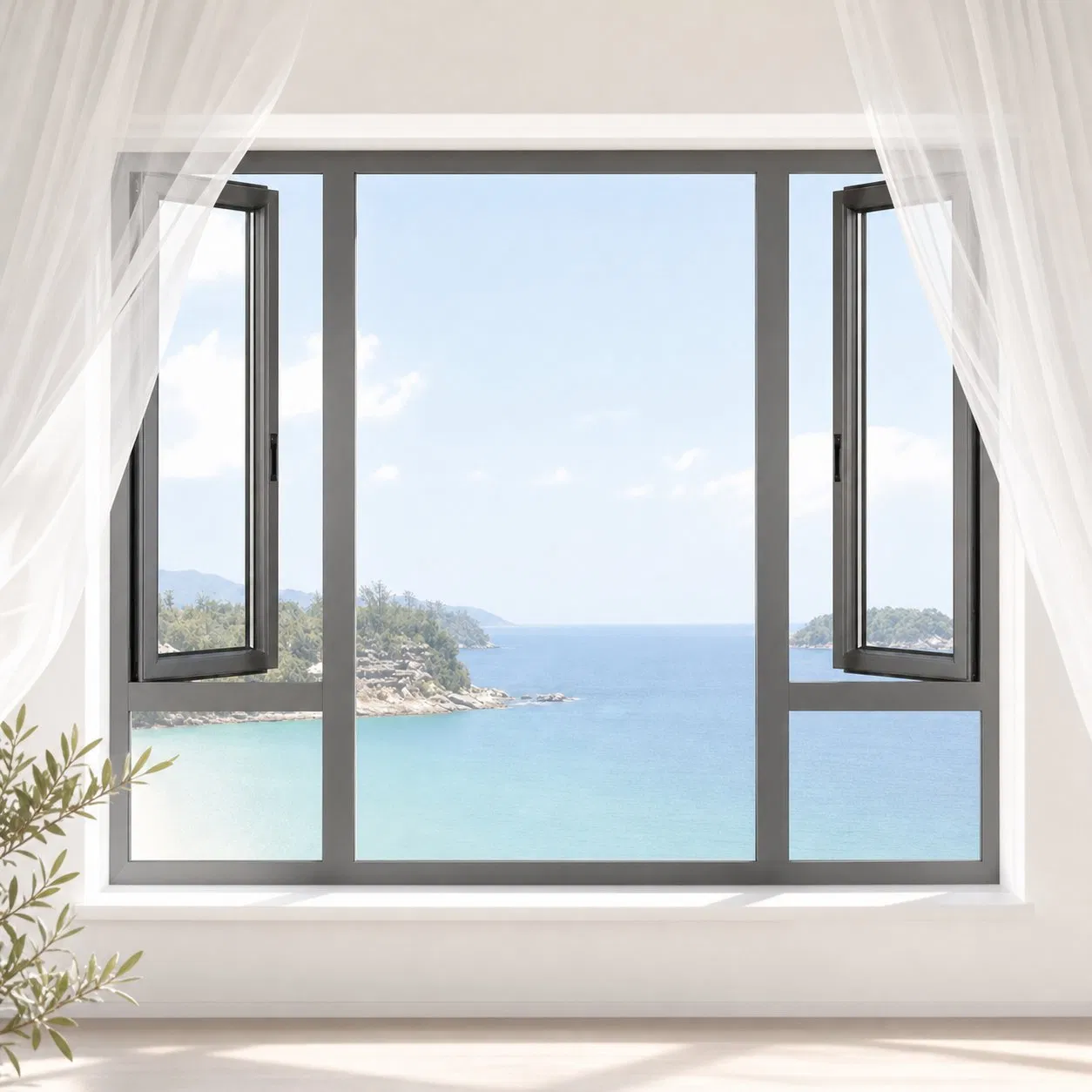 Precio de fábrica fabricante OEM ODM ventana de casement de aluminio moderna de doble acristalamiento de apertura exterior eficiente en energía a prueba de sonido con ruptura térmica residencial