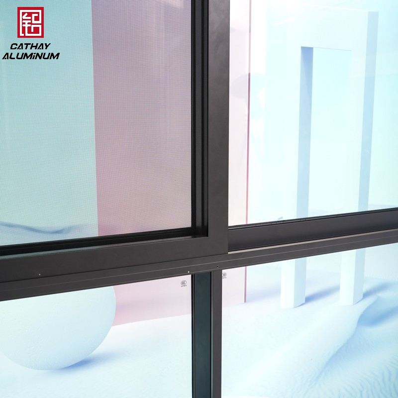 Marco de ventana deslizante de aluminio personalizado con ruptura térmica de alto rendimiento y presión lateral