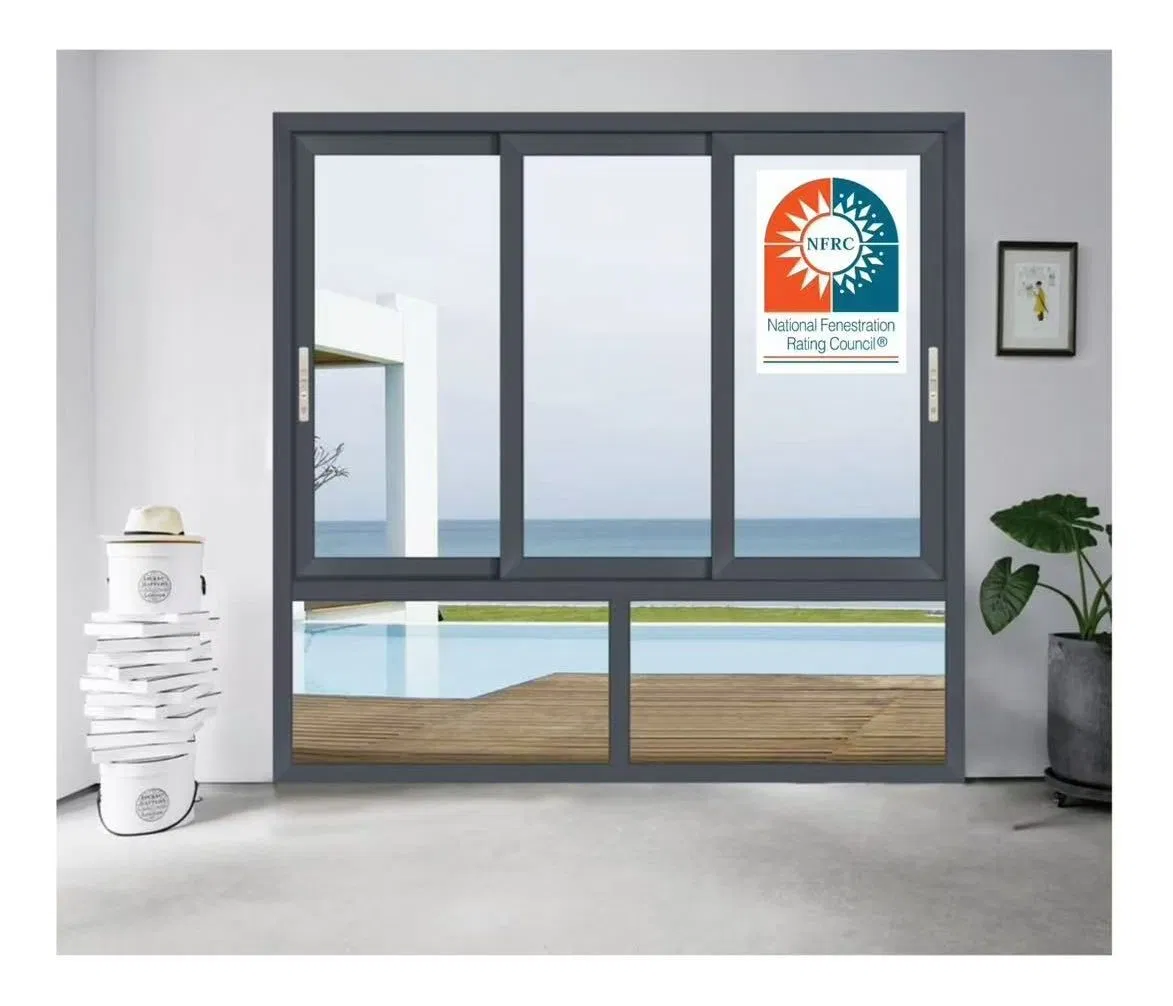 Ventana y Puerta de Aluminio Casement Deslizante / Abatible con Ruptura Térmica U-Vales0.2 en Diseño Moderno