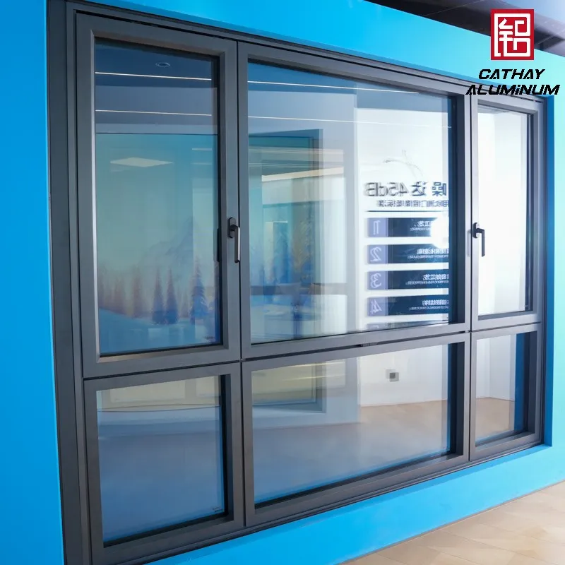 Ventana de casement deslizante de aleación de aluminio de diseño moderno personalizado