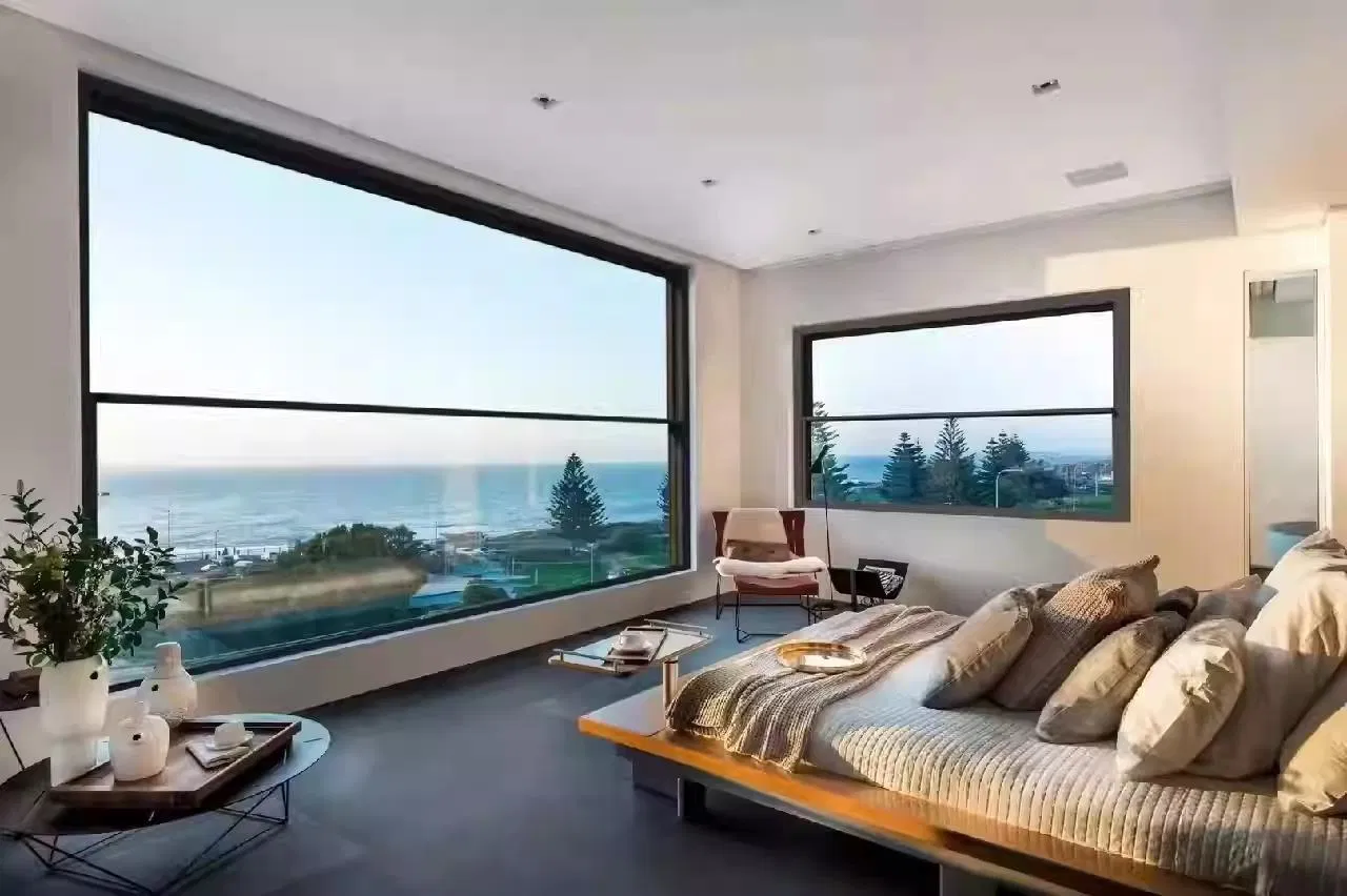 Ventana deslizante de aluminio eléctrico de alta calidad que se levanta y baja para uso comercial