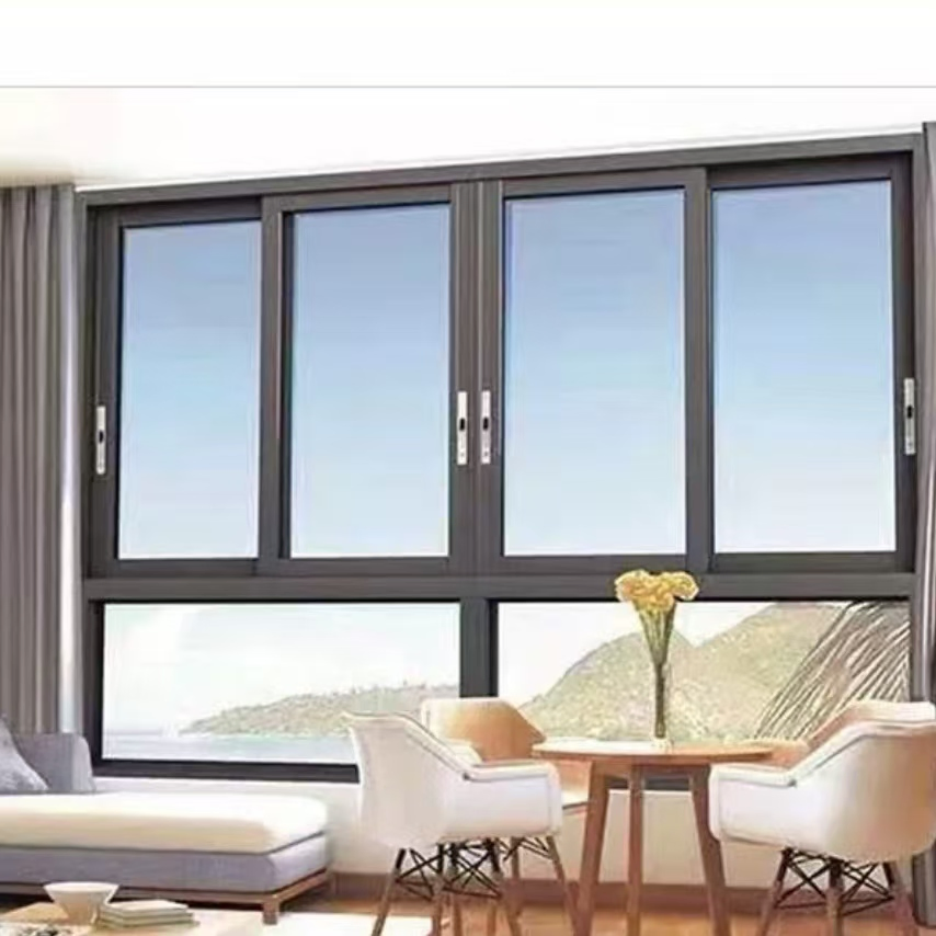 Ventana Deslizante Multifuncional con un Gran Reposabrazos y Estante para Secar Ropa