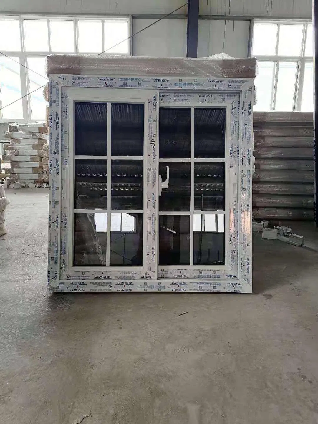 Ventana de PVC de doble acristalamiento al por mayor, ventanas deslizantes laminadas comerciales