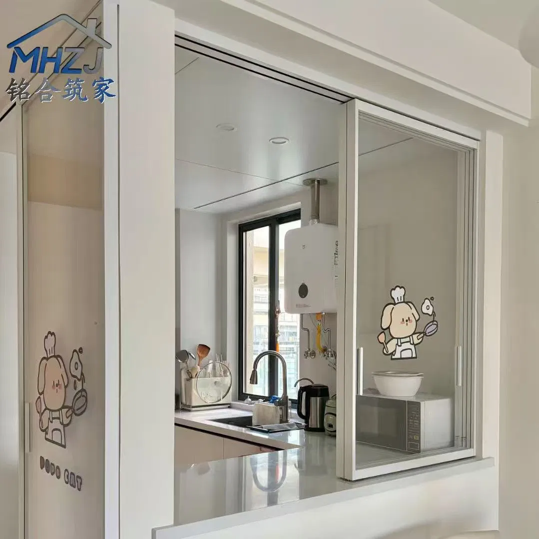 Construcción de perfil de casa de vidrio doble de material plástico residencial, puertas deslizantes de vidrio doble de PVC/UPVC, ventanas de acristalamiento deslizante con lamas personalizadas