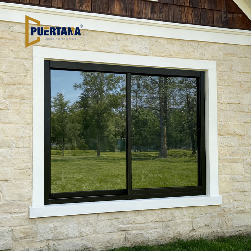 Diseño delgado Ventanas deslizantes de aluminio delgado Ventana deslizante horizontal de aluminio
