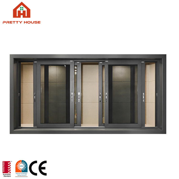 Ventanas deslizantes horizontales de aluminio para casas comerciales