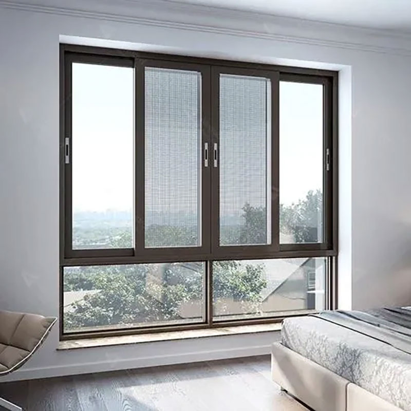Panel de vidrio templado con bajo valor U, ventana deslizante aislada para uso residencial y comercial