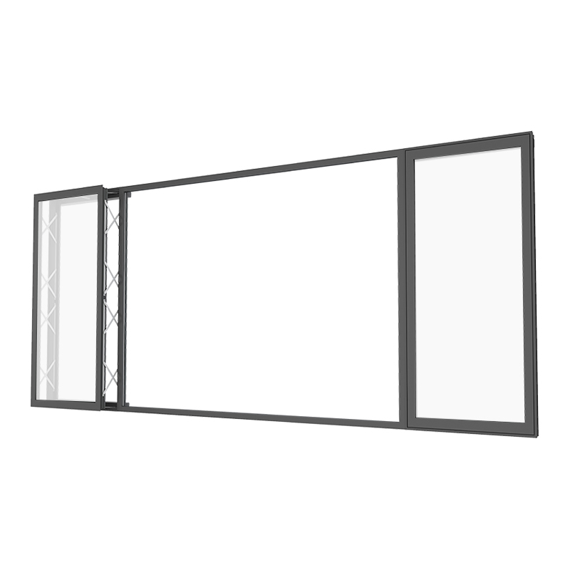 Ventana deslizante eléctrica de aluminio de calidad premium con control remoto y marco de ruptura térmica eficiente en energía