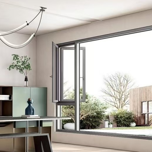 Ventanas deslizantes de seguridad para balcones con vidrio templado y marco de aluminio, con ventana antirrobo